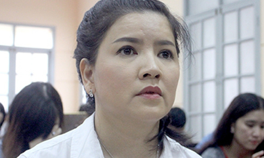 Diễn viên Ngọc Trinh tại phiên tòa Sơ thẩm