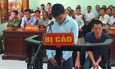 Bị cáo Dũng tại phiên tòa.