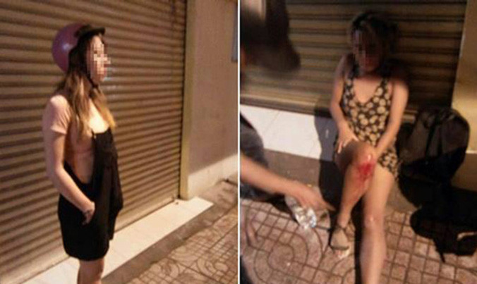 Hai nữ du khách bị mất trộm xe máy sau khi gặp tai nạn.