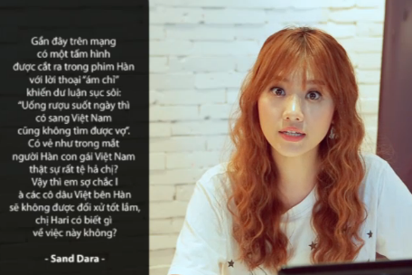 Hari Won phản đối chuyện kết hôn vì tiền. 