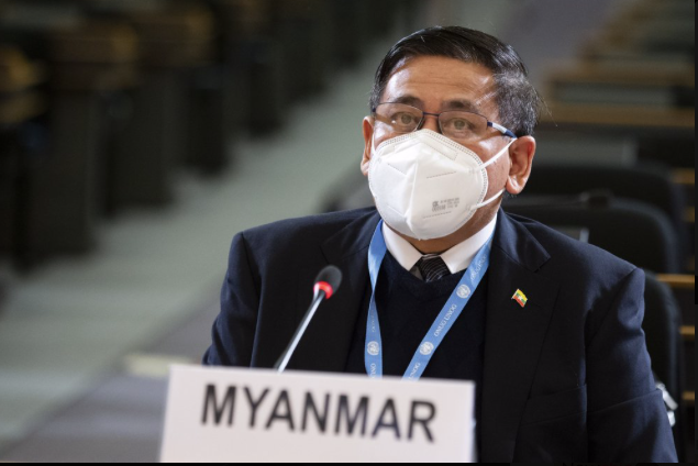 Đại sứ Myanmar tại Geneva Myint Thu. (Ảnh: AP)
