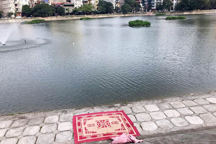 Hồ Ngọc Khánh nơi xảy ra sự việc.