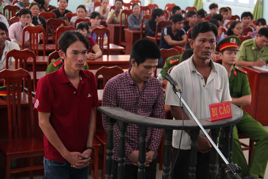 ​Các bị cáo tại phiên tòa.