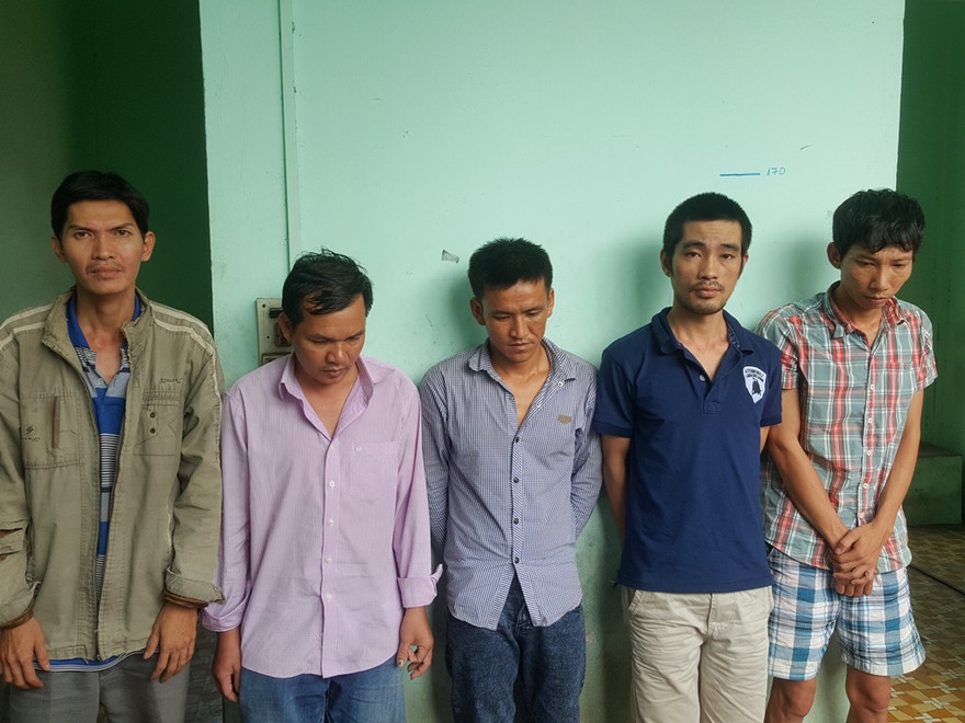 Các đối tượng bị tạm giữ