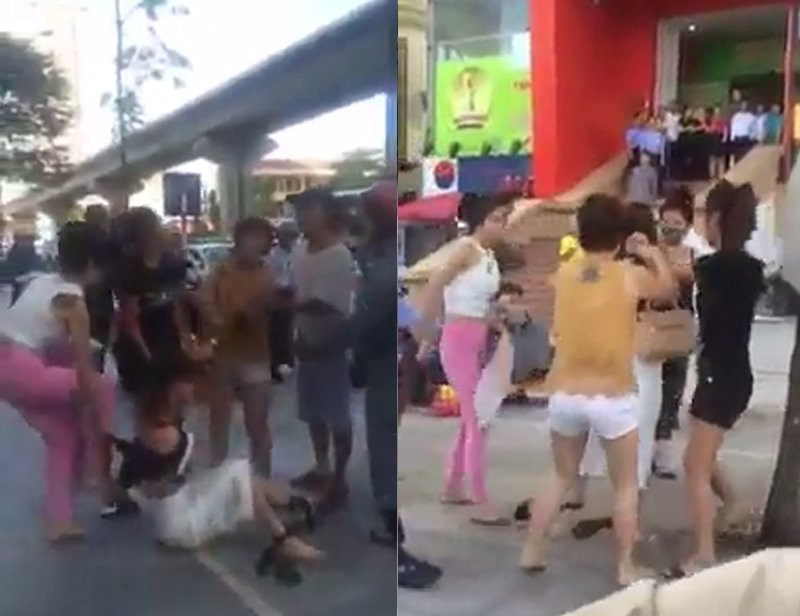 Chị M. bị nhóm phụ nữ đánh đập, giật áo giữa đám đông