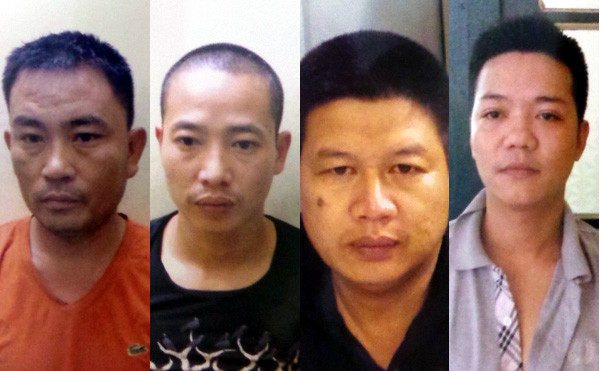 Các đối tượng trong nhóm cướp bị cảnh sát bắt giữ