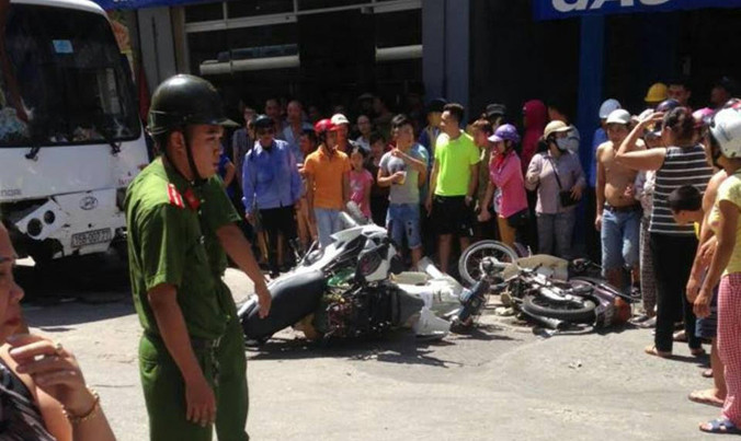 Hiện trường vụ tai nạn.