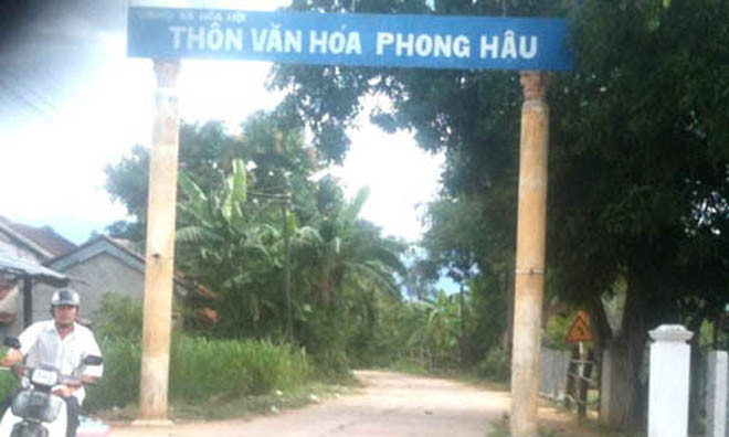 Thôn Phong Hậu nơi bà con nhân dân bị Phan Văn Khương lừa, chiếm đoạt tài sản. Ảnh: Dân Trí