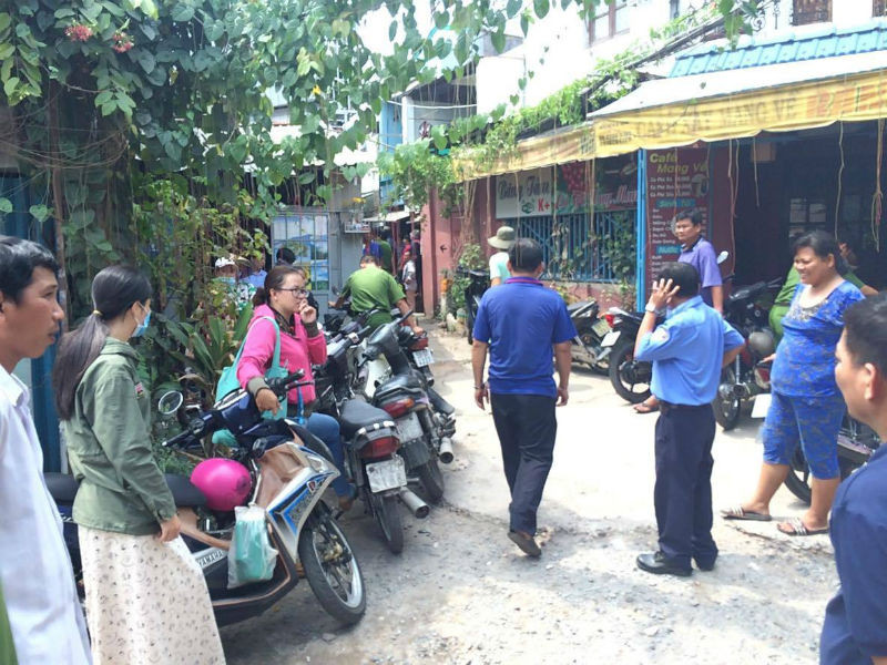 Hiện trường được phong tỏa để điều tra