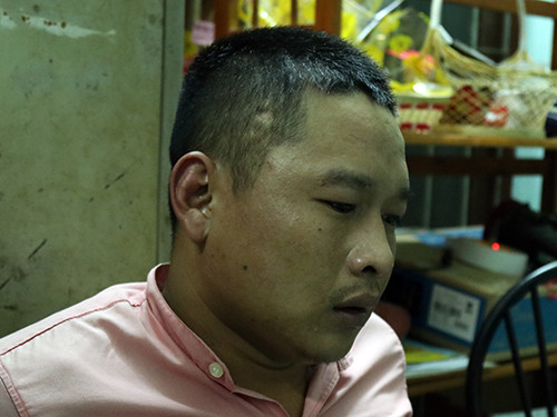 Khi bị bắt giữ, Kiên vẫn trong trạng thái ngáo đá