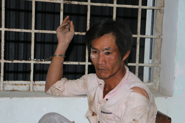 Đối tượng Lê Chí Dũng tại cơ quan điều tra vẫn chưa hết dấu hiệu phê thuốc