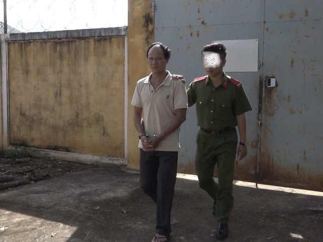 Đối tượng Hoàng Nhất Nam tại cơ quan điều tra