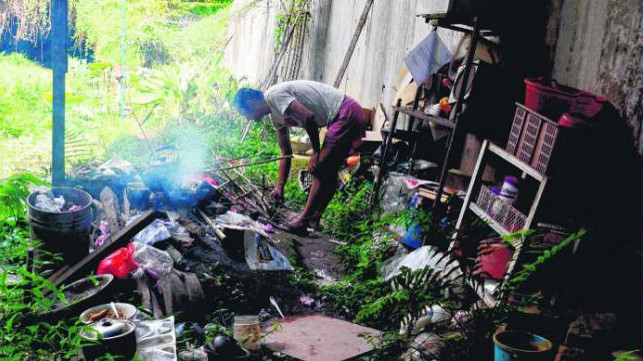 Lu Guofa sống dưới gầm cầu vượt được 5 năm và sắp phải chuyển đi vì chính quyền yêu cầu.