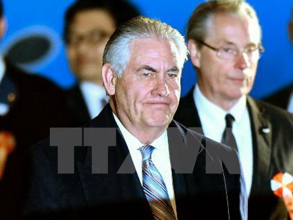 Ngoại trưởng Mỹ Rex Tillerson. (Ảnh: Kyodo/TTXVN)
