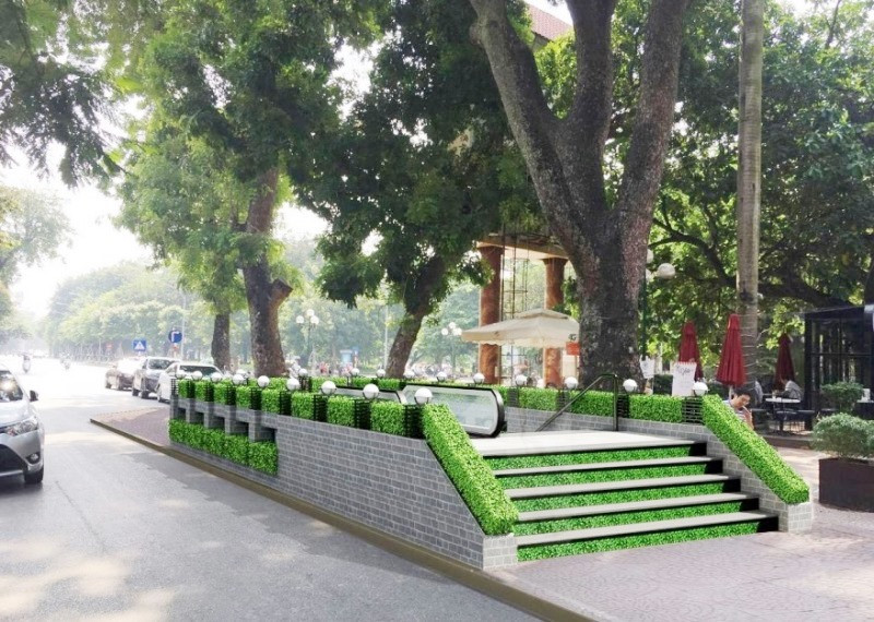 Phối cảnh cửa lên xuống số 4 phía tượng đài Cảm Tử