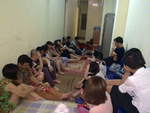 Các đối tượng bị phát hiện sử dụng trái phép chất ma túy