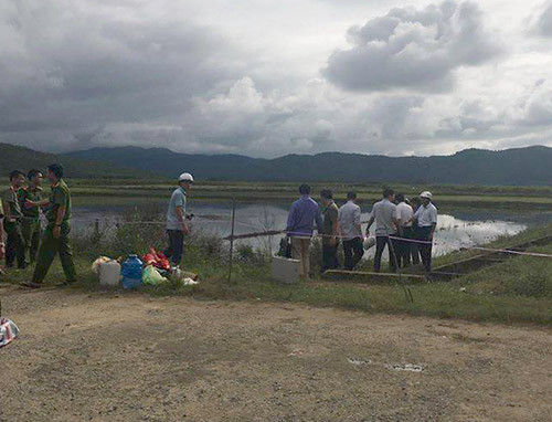 Mương nước nơi phát hiện thi thể ông Đường. Ảnh: Đ.H