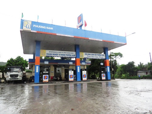 Cây xăng Phương Nam, nơi camera an ninh ghi lại hình ảnh hai đối tượng khả nghi xuất hiện lúc 2h45 ngày 24/9