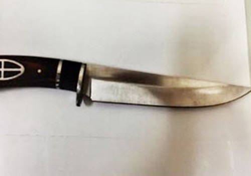 Con dao của Nam bị cảnh sát thu giữ. Ảnh: Hoàng Tâm