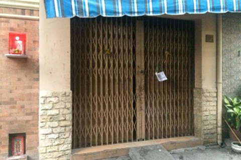 Hiện trường căn nhà, nơi xảy ra vụ chồng phóng hỏa toan giết vợ con