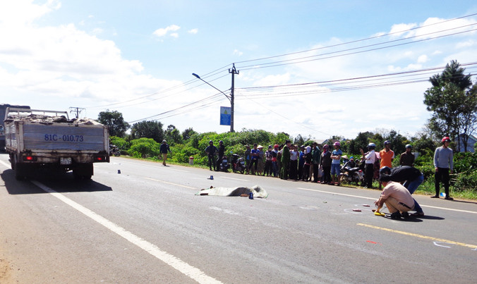 Hiện trường vụ tai nạn.