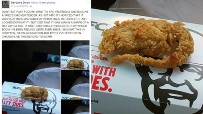 Devorise Dixon chia sẻ hình ảnh phần ăn kỳ lạ trên trang cá nhân. Ảnh: Enca.