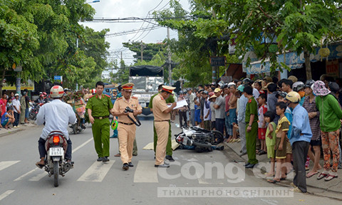 Hiện trường tai nạn.