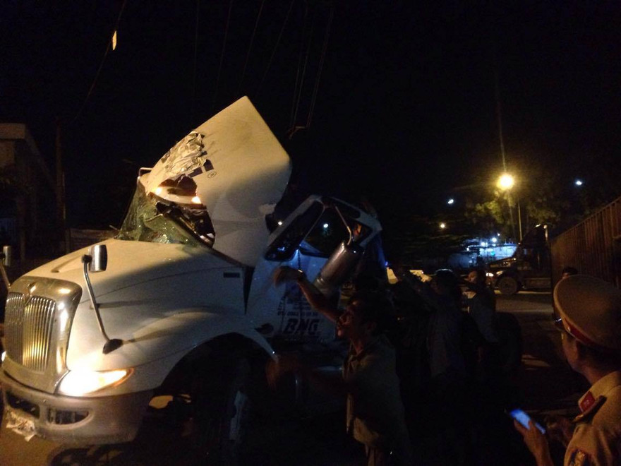 Hiện trường vụ tai nạn.