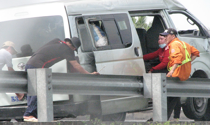 Hiện trường vụ tai nạn. (Ảnh bạn đọc cung cấp).