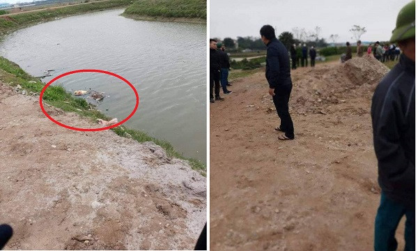 Hiện trường vụ việc thi thể bị trói tay trôi sông