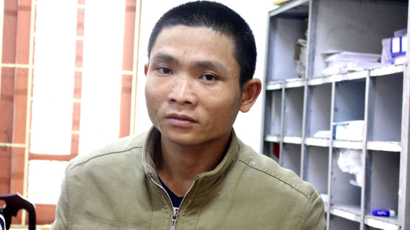 Đối tượng Bùi Văn Hổ tại Công an huyện Hưng Nguyên