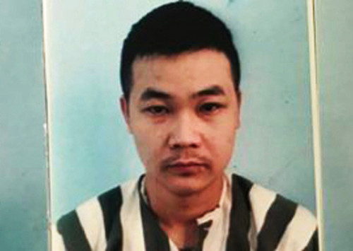 Nguyễn Quang Trường tại cơ quan công an. Ảnh: C.A