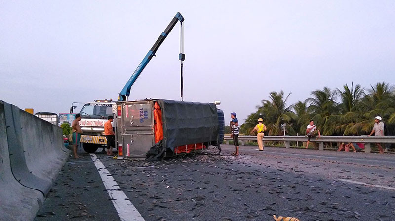 Hiện trường vụ tai nạn.