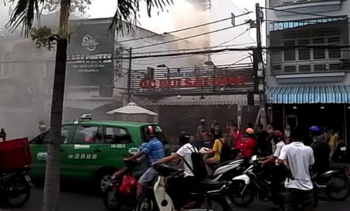 Hiện trường vụ cháy.