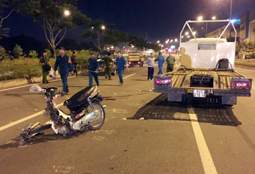 Hiện trường tai nạn. Ảnh: Tin Tin.