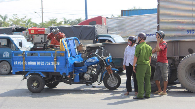 Hiện trường vụ tai nạn. Ảnh: Đông Sơn.