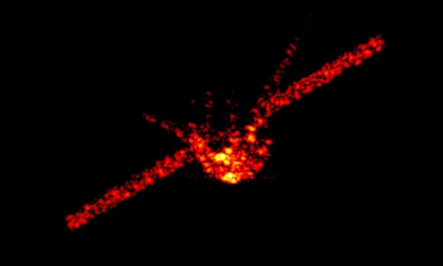 Hình ảnh radar về trạm trũ trụ Thiên Cung-1 của Trung Quốc. Trạm này dừng hoạt động từ năm 2018. (Ảnh: AP)