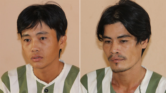 Hai anh em Lâm Văn Hóa (trái) và Lâm Văn Hậu. Ảnh CA cung cấp.