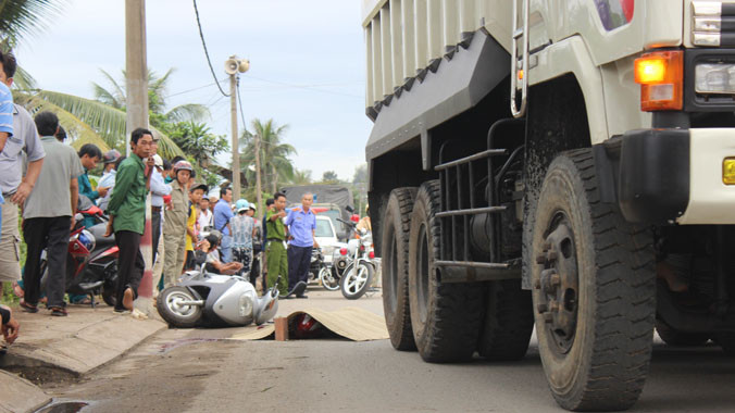 Hiện trường vụ tai nạn.