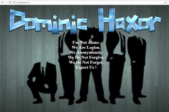 Màn hình trang web Cảng hàng không Rạch Giá chiều 9/3