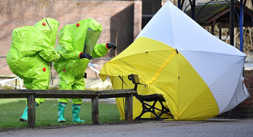 Hiện trường phát hiện hai cha con cựu điệp viên Nga Skripal bị đầu độc. Ảnh: AFP