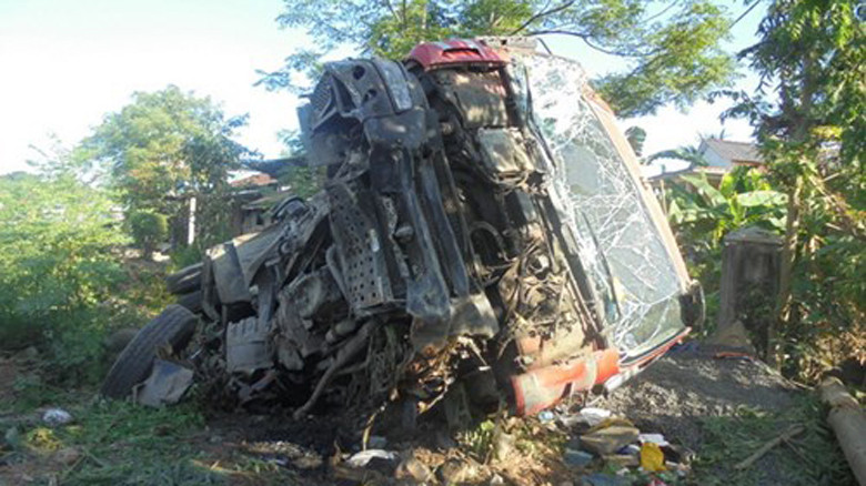 Hiện trường vụ tai nạn.