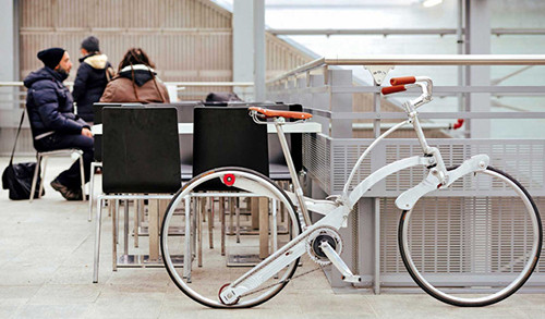 Xe đạp không nan hoa, gập nhỏ như chiếc ô