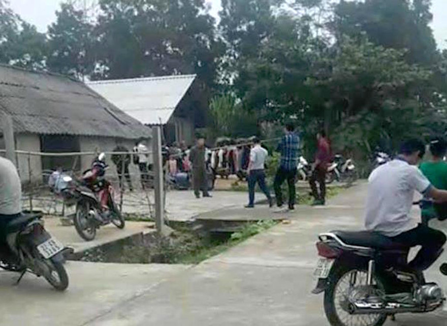 Ngôi nhà nơi xảy ra sự việc đau lòng.