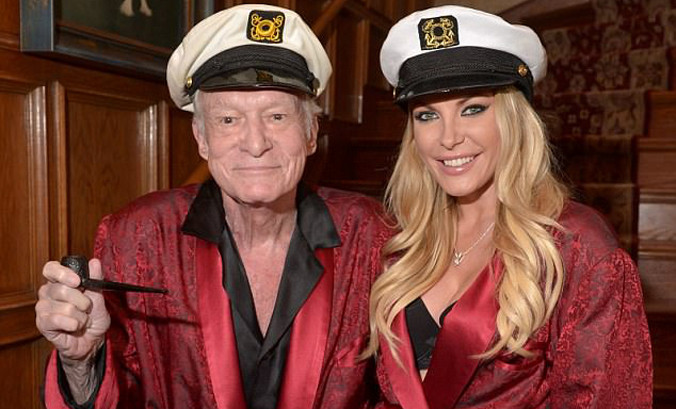 Ông chủ Playboy Hugh Hefner và vợ Crystal.