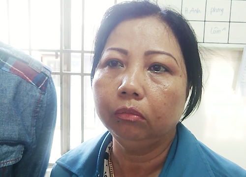 Thảo tại cơ quan điều tra. Ảnh: Quốc Thắng.