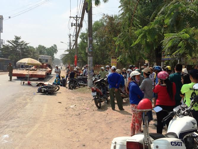 Hiện trường vụ tai nạn.