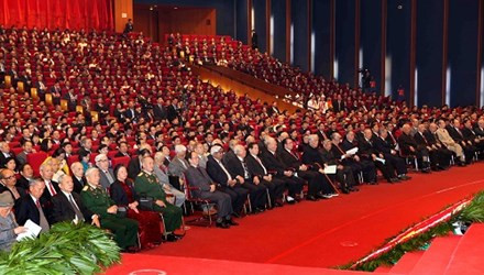 Các đại biểu tại Đại hội Đảng. Ảnh Hồng Vĩnh