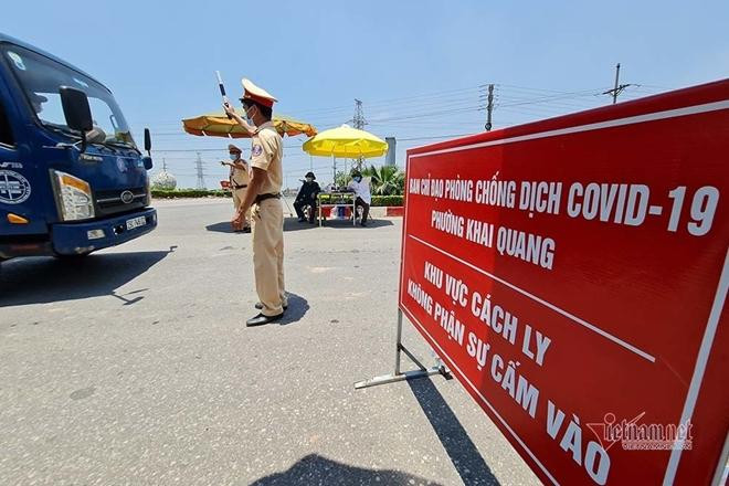 Một chốt kiểm soát trên địa bàn tỉnh Vĩnh Phúc. Ảnh minh họa