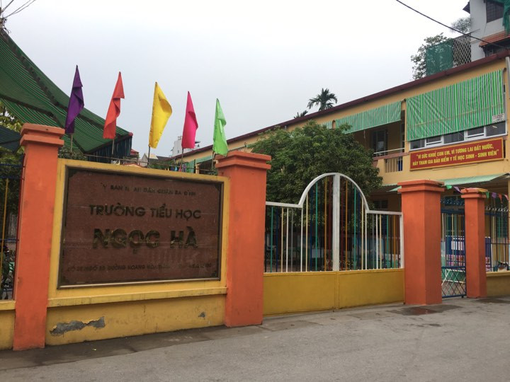 Trường tiểu học Ngọc Hà nơi em K. từng theo học. Ảnh: Thanh Hà